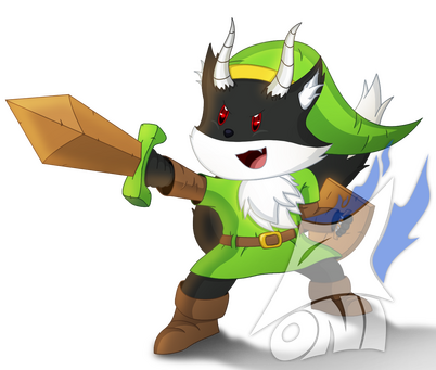 OniFox (Old Design) as Zelda 1 Link